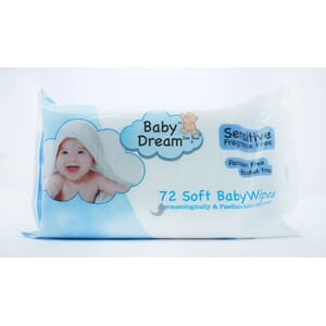 Baby Dream Wipes Sensitive 72stk