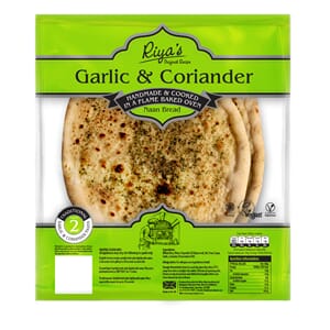 Riyas Garlic Coriander Naan 2pk 400g