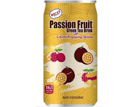 Rico Green Tea Passion Boba 350ml