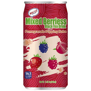 Rico Black Tea Mixed Berries Boba 350ml
