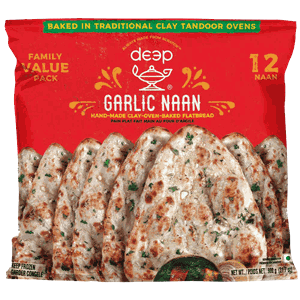 Deep Garlic Naan 12pk 900g