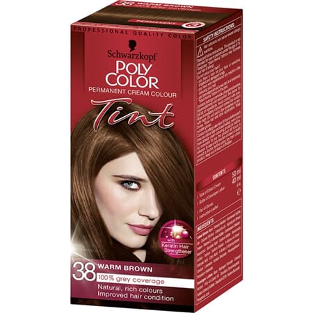 Poly 38 Hair Color Tint Warm Brown