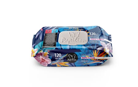 Papilion Wet Wipe Tropical Flower 120pc