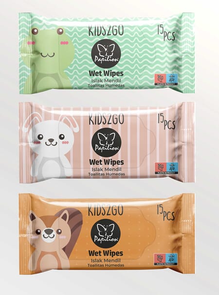 Papilion Travel Wipe Kids2Go 15pc