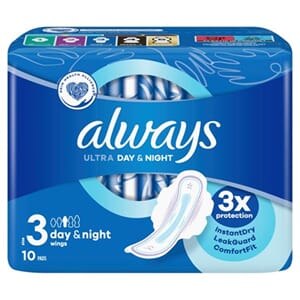 Always Ultra Day Night With Wings 10stk