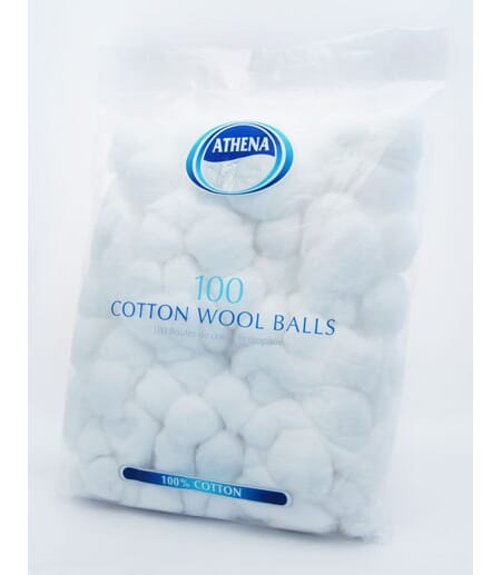 Athena Cotton Balls White 100stk
