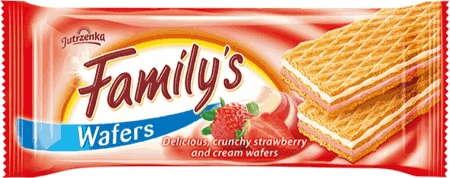 Familys Strawberry Cream Wafers 180g