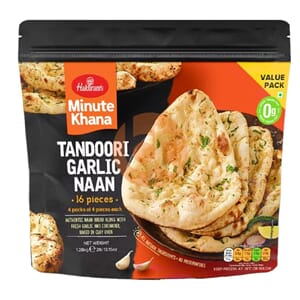 Haldirams Tandoori Garlic Naan 1.28kg Vegan ***