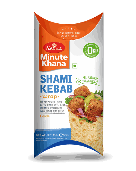 Haldirams Wrap Shami Kebab 156g ***