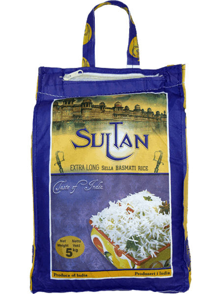 Sultan Basmati Rice Extra Long Sella 5kg