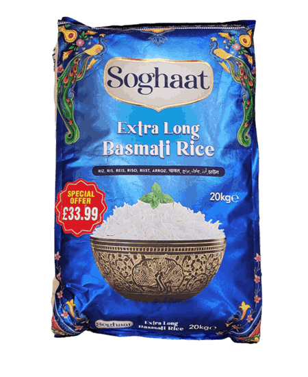 Soghaat XL Basmati Rice 20kg