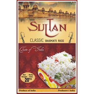 Sultan Basmati Rice Classic 20kg