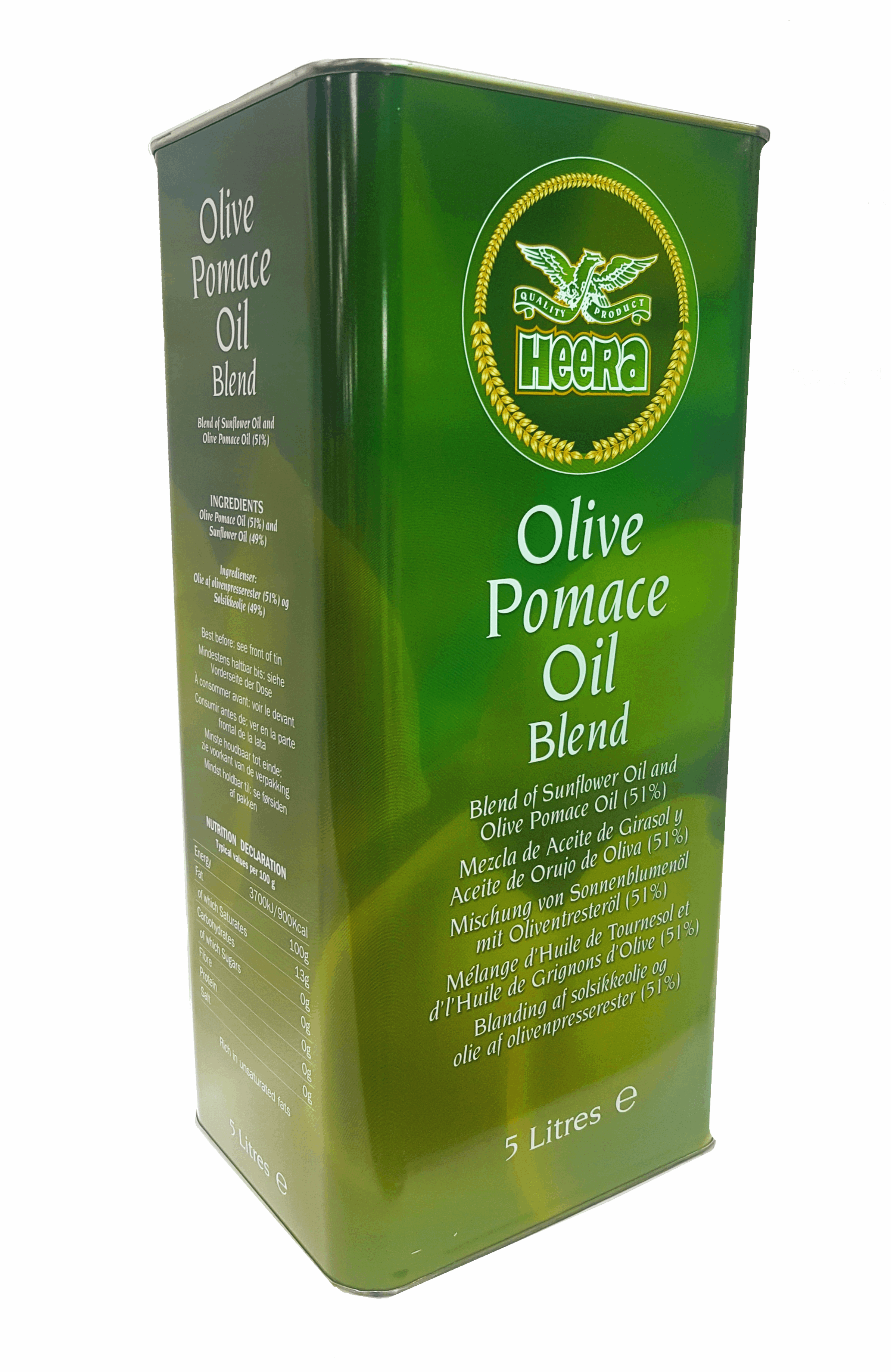 Heera Pomace Olive Oil 5L TIN Fine Distribution AS