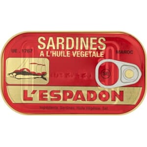 Lespadon Sardines in Vegetable Oil 125g