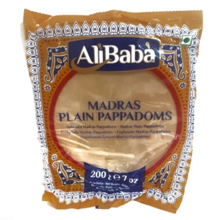 Ali Baba Madras Plain Papadum 200g