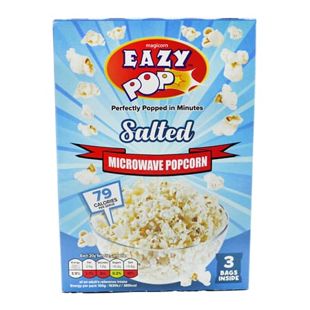 Eazypop Microwave Popcorn Salted 3 x 85g