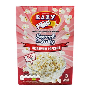 Eazypop Microwave Popcorn Sweet Salty 3 x 85g