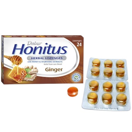 Dabur Honitus Throat Ginger 24stk