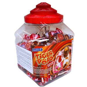 Tiger Pops Strawberry Caramel 100stk 1,6kg