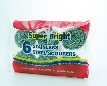 Superbright Scourer Steel 6pk