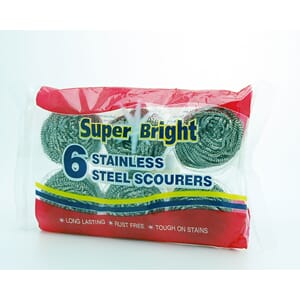 Superbright Scourer Steel 6pk