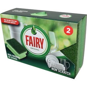 Fairy Sponge Non Scratch Green 2pk