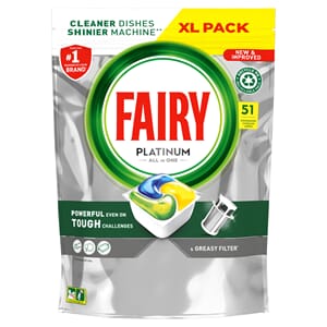 Fairy Dish Wash Platinum Lemon 51stk