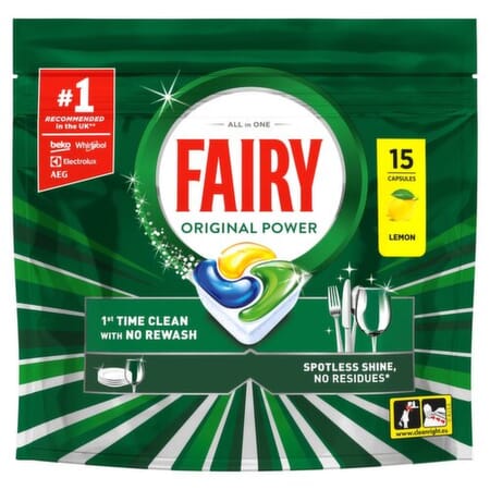 Fairy Dish Wash Lemon Tab 15stk
