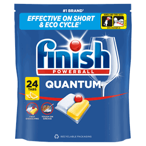 Finish Dishwasher Tablet Quantum Lemon 24stk